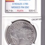 CRCAP189 MONEDA ESPAÑA CARLOS III 8 REALES 1785 MEXICO FM EBC