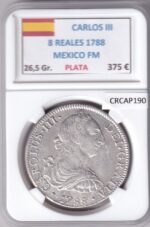 CRCAP190 MONEDA ESPAÑA CARLOS III 8 REALES 1788 MEXICO FM