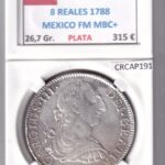 CRCAP191 MONEDA ESPAÑA CARLOS III 8 REALES 1788 MEXICO FM MBC+
