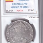 CRCAP192 MONEDA ESPAÑA CARLOS III 8 REALES 1779 MEXICO FF MBC+