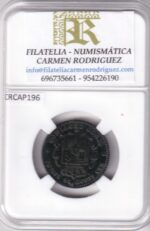 CRCAP196 MONEDA ESPAÑA ALFONSO XII 5 CENTIMOS 1877 BARCELONA OM EBC - Imagen 2