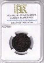 CRCAP199 MONEDA ESPAÑA ALFONSO XII 5 CENTIMOS 1877 BARCELONA OM EBC - Imagen 2