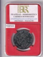 CRCAP203 MONEDA ESPAÑA ALFONSO XII 10 CENTIMOS 1877 BARCELONA OM MBC+ - Imagen 2