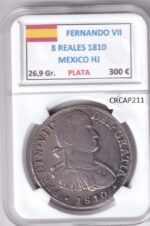 CRCAP211 MONEDA ESPAÑA FERNANDO VII 8 REALES 1810 MEXICO HJ