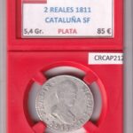 CRCAP212 MONEDA ESPAÑA FERNANDO VII 2 REALES 1811 CATALUÑA SF