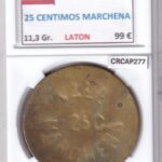 CRCAP277 MONEDA ESPAÑA GUERRA CIVIL 25 CENTIMOS MARCHENA LATON