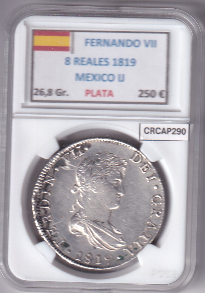 CRCAP290 CRCAP290 MONEDA ESPAÑA FERNANDO VII 8 REALES 1819 MEXICO IJ PLATA - Imagen 1
