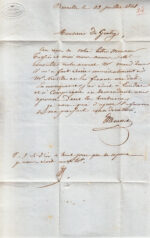 CRCAR244 CARTA COMPLETA DE BRUSELAS A ANVERS CON PORTEO MANUSCRITO Y FECHADOR BRUSELAS  24-07-1848 EN VERDE - Imagen 2