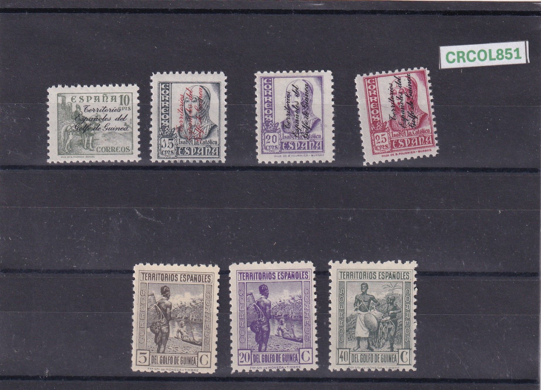 CRCOL851 CRCOL851 SELLOS ESPAÑA COLONIA GUINEA Nº CAT. 256/9 264/66 SIN CHARNELA - Imagen 1