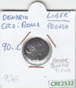 CRE2532 MONEDA ROMANA DENARIO ROMA LIBER PEGASO 90 AC