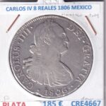 CRE4667 MONEDA ESPAÑA CARLOS IV 8 REALES 1806 MEXICO PLATA