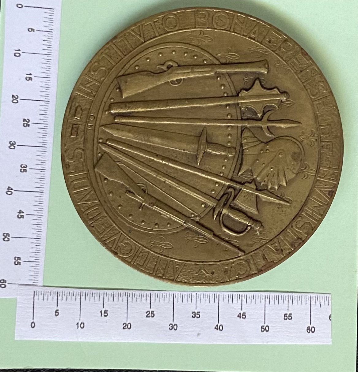 CREXP068 CREXP068 MEDALLA INST BONAERENSE DE NUM BRONCE 6,1 CM IVAN CARLOS AMADEO - Imagen 1
