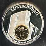 CREXP725 MEDALLA CON MONEDA LUXEMBURGO 1 FRANCO EUROPA