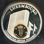 CREXP725 MEDALLA CON MONEDA LUXEMBURGO 1 FRANCO EUROPA