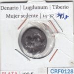 CRF0128 MONEDA ROMANA DENARIO LUGDUNUM TIBERIO PLATA