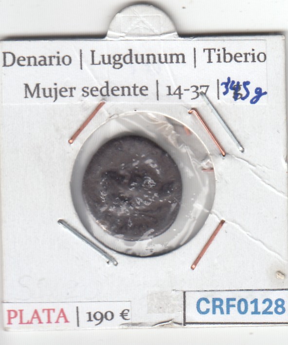 CRF0128 CRF0128 MONEDA ROMANA DENARIO LUGDUNUM TIBERIO PLATA - Imagen 1