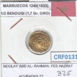 CRF0131 MARRUECOS 1/2 BENDUQUI 1248 (1833) MOULAY ABD AL ORO