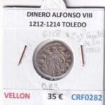 CRF0282 MONEDA ESPAÑA DINERO ALFONSO VIII 1212-1214 TOLEDO VELLON