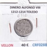 CRF0288 MONEDA ESPAÑA DINERO ALFONSO VIII 1212-1214 TOLEDO VELLON