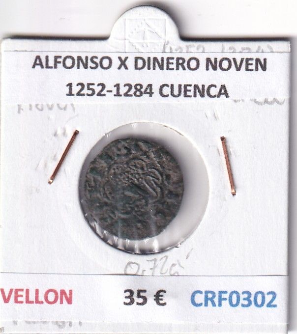 CRF0302 CRF0302 MONEDA ESPAÑA ALFONSO X DINERO NOVEN 1252-1284 CUENCA VELLON - Imagen 1
