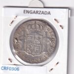 CRF0306 MONEDA ESPAÑA CARLOS IV 4 REALES 1798 FM MEXICO ENGARZADA PLATA - Imagen 2