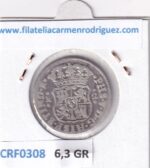 CRF0308 MONEDA ESPAÑA FELIPE V 2 REALES 1747 M MEXICO PLATA - Imagen 2