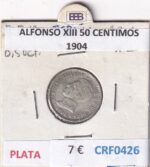 CRF0426 MONEDA ESPAÑA ALFONSO XIII 50 CENTIMOS 1904 PLATA