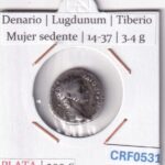 CRF0531 MONEDA ROMANA DENARIO LUGDUNUM TIBERIO PLATA