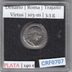 CRF0707 MONEDA DENARIO ROMA TRAJANO VIRTUS 103-111