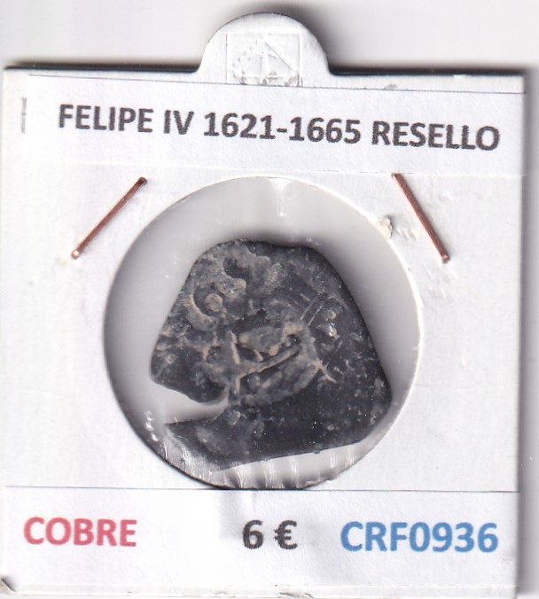 CRF0936 CRF0936 MONEDA ESPAÑA FELIPE IV 1621-1665 RESELLO COBRE - Imagen 1