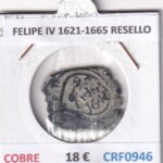 CRF0946 MONEDA ESPAÑA FELIPE IV 1621-1665 RESELLO COBRE