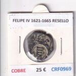 CRF0969 MONEDA ESPAÑA FELIPE IV 1621-1665 RESELLO COBRE