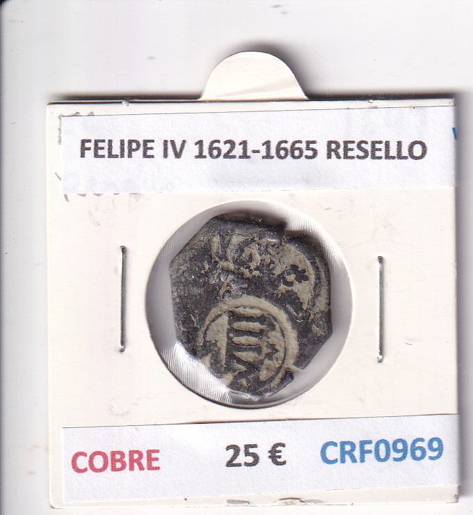 CRF0969 CRF0969 MONEDA ESPAÑA FELIPE IV 1621-1665 RESELLO COBRE - Imagen 1