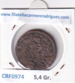 CRF0974 MONEDA ESPAÑA FELIPE IV 1621-1665 RESELLO COBRE - Imagen 2