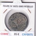 CRF0975 MONEDA ESPAÑA FELIPE IV 1621-1665 RESELLO COBRE