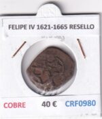 CRF0980 MONEDA ESPAÑA FELIPE IV 1621-1665 RESELLO COBRE