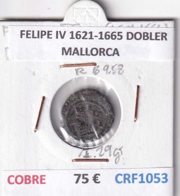 CRF1053 CRF1053 MONEDA ESPAÑA FELIPE IV 1621-1665 DOBLER MALLORCA COBRE - Imagen 1