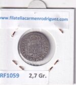 CRF1059 MONEDA ESPAÑA FERNANDO VI 1 REAL 1756 JB MADRID PLATA - Imagen 2