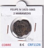 CRF1126 MONEDA ESPAÑA FELIPE IV 1621-1665 2 MARAVEDIS
