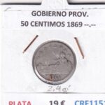 CRF1151 MONEDA ESPAÑA GOBIERNO PROVISIONAL 50 CENTIMOS 1869 --.-- PLATA