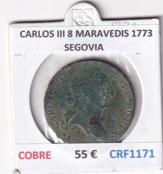 CRF1171 CRF1171 MONEDA ESPAÑA CARLOS III 8 MARAVEDIS 1773 SEGOVIA COBRE - Imagen 1
