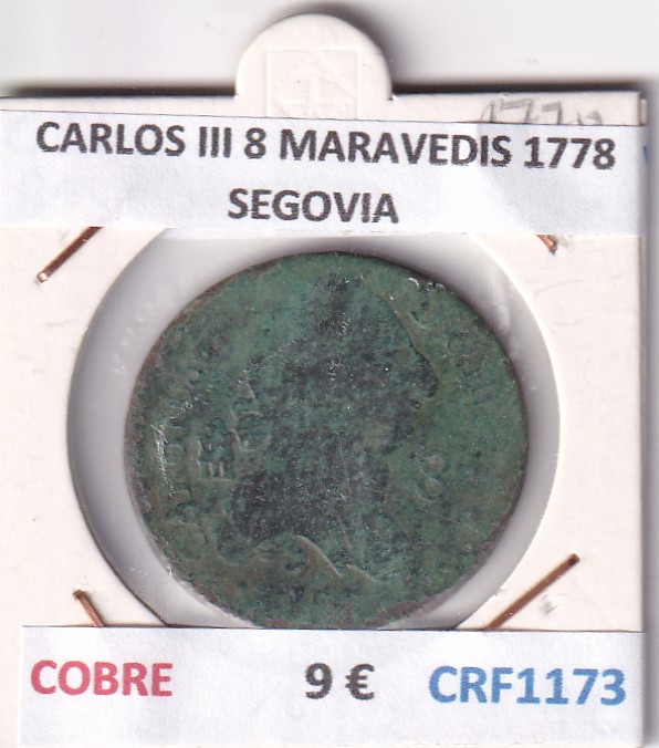 CRF1173 CRF1173 MONEDA ESPAÑA CARLOS III 8 MARAVEDIS 1778 SEGOVIA COBRE - Imagen 1