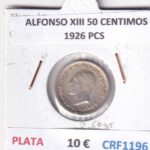 CRF1196 MONEDA ESPAÑA ALFONSO XIII 50 CENTIMOS 1926 PCS PLATA