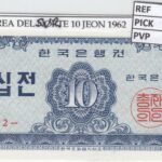 CRJ0978 BILLETE COREA DEL SUR 10 JEON 1962 P-28a