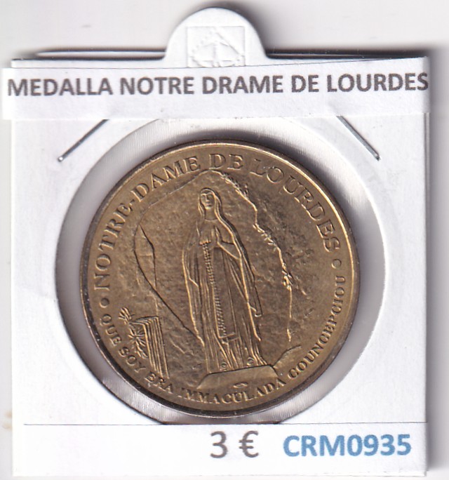 CRM0935 CRM0935 MEDALLA NOTRE DRAME DE LOURDES - Imagen 1