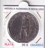 CRM0952 MEDALLA ALEMANIA III REICH 1935 PLATA