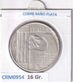 CRM0954 MEDALLA ITALIA 20 LIRAS MUSSOLINI - Imagen 2