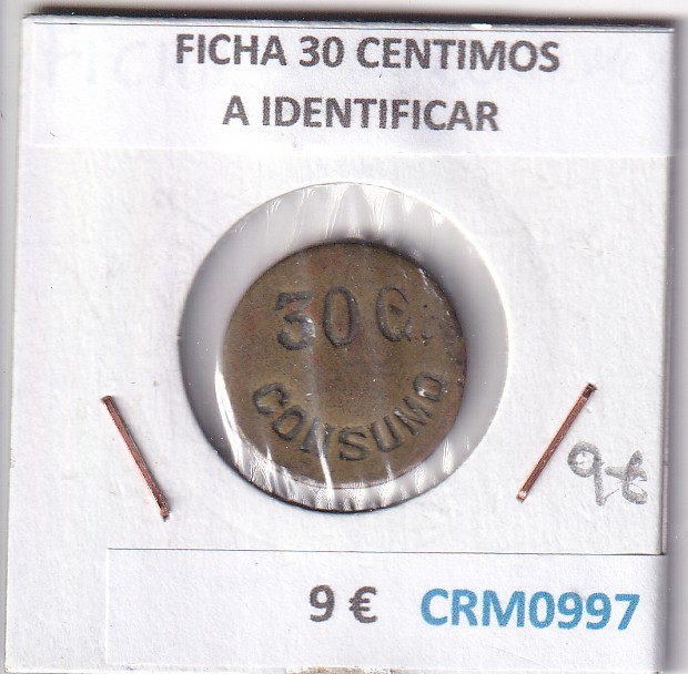 CRM0997 CRM0996 FICHA 50 CENTIMOS A IDENTIFICAR - Imagen 1