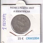 CRM1003 FICHA NAVAL 10 DISCOS POR 1 PESETA A IDENTIFICAR