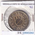 CRM1042 MEDALLA EXPO 92 SEVILLA SUECIA